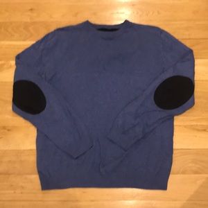 Light blue sweater with elbow patches